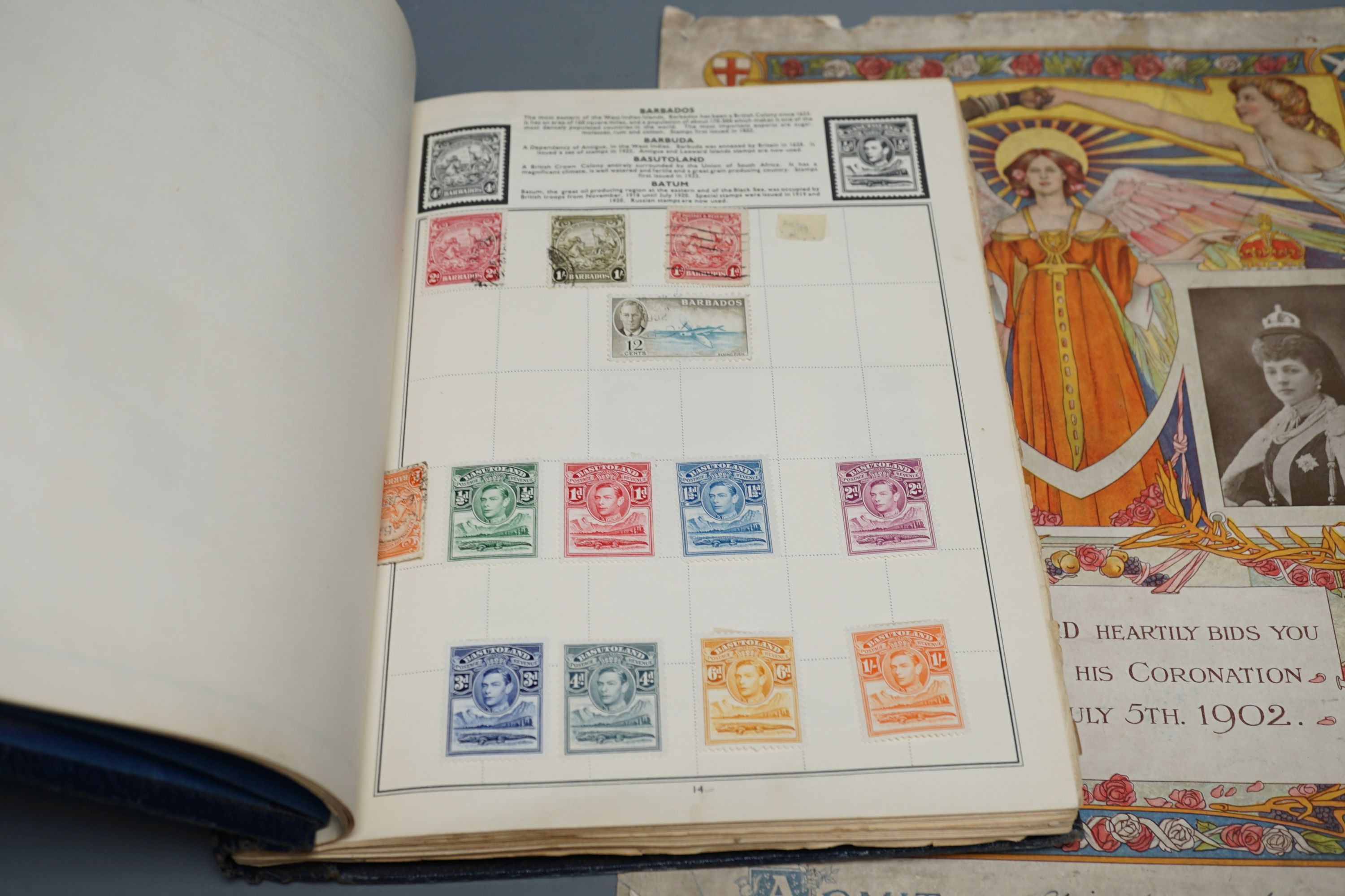 An album of Assorted stamps, mostly British and Commonwealth George V to QEII